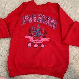 Trendy red ‘Paris’ sweatshirt